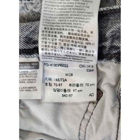 Levis 501 Womens Distressed Denim High-Waisted Button Fly Cutoff Shorts Size 26 - Picture 11 of 11